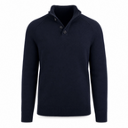 Navy Collar Knit Sweater